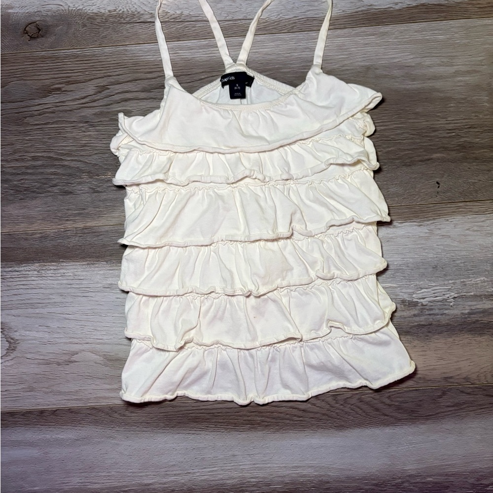 GAP Cream Layered Ruffle Camisole